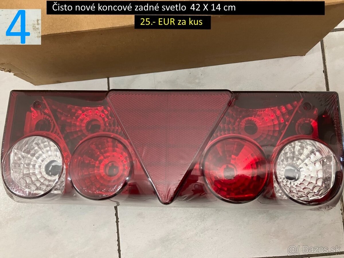 Svetlá a odrazové sklíčka na príves traktor vlečku - 10