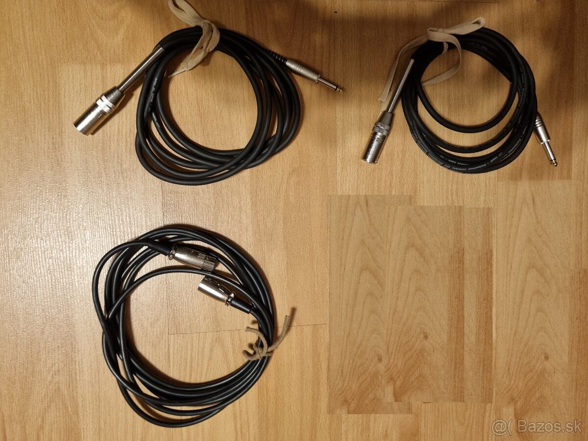Predám kvalitne audio káble 4.5m (jack, xlr3, cinch) - 10