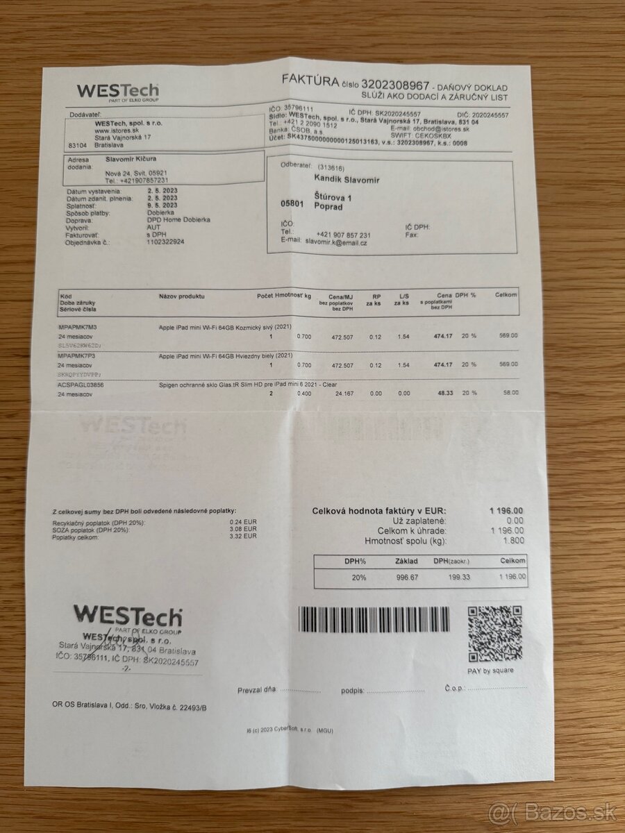 Apple iPad mini 6 gen 64 GB - 10