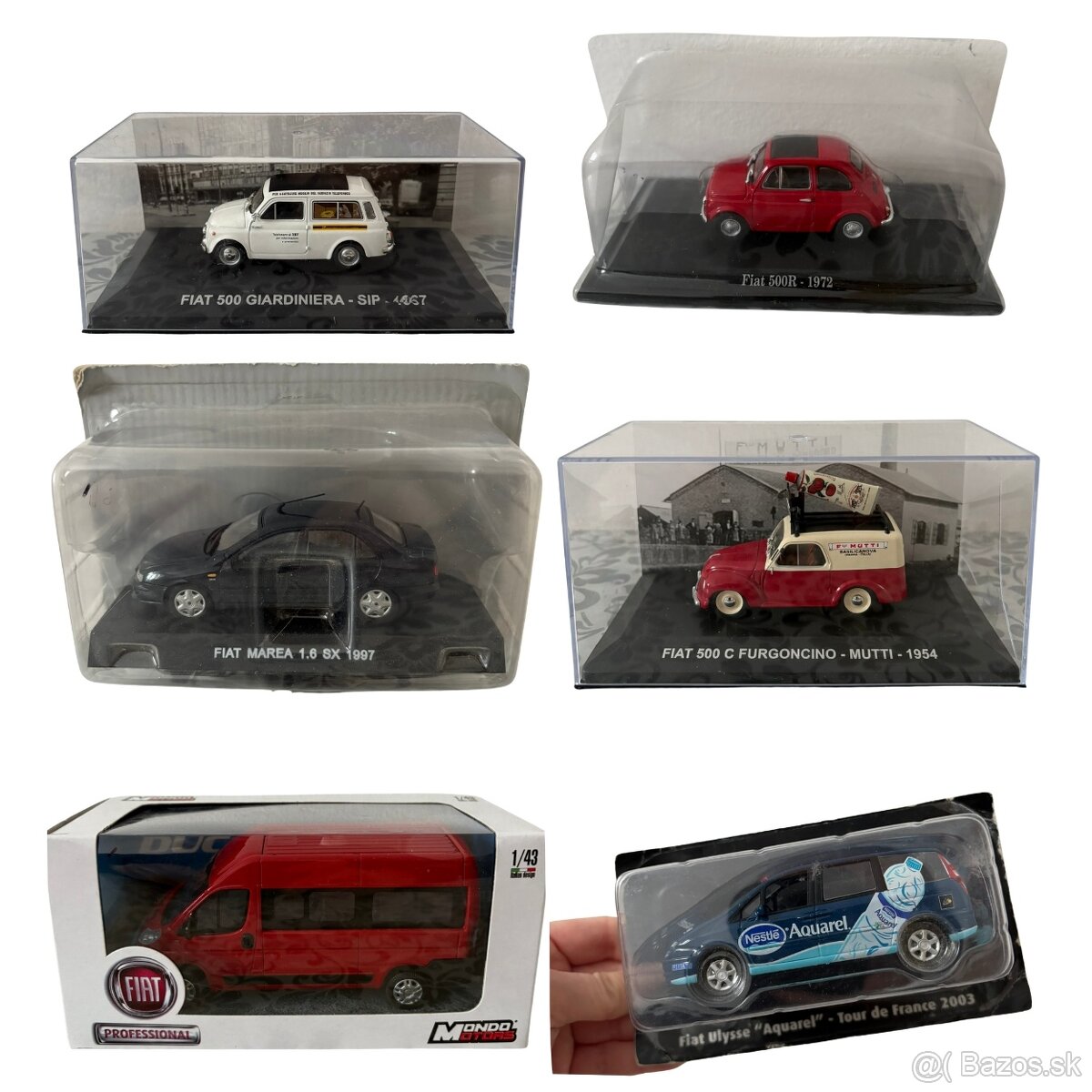 Kovové, zberateľské modely FIAT, mierka 1:43 - 10