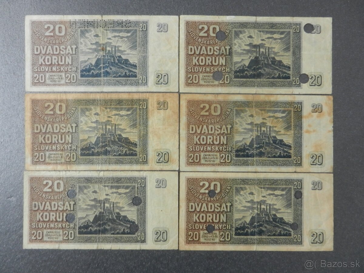 Vzácnejšie Slovenské bankovky vojnové obdobie - 10