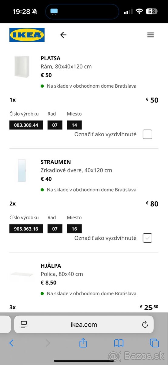 Skriňa/vitrína IKEA PLATSA 80x42x191cm + DOVOZ ZDARMA - 10