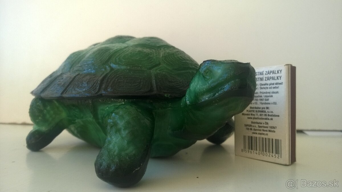 veľká korytnačka -malachitové sklo - 10