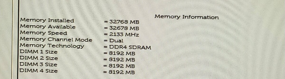 Dell precision 3620 Tower 32GB RAM - 10