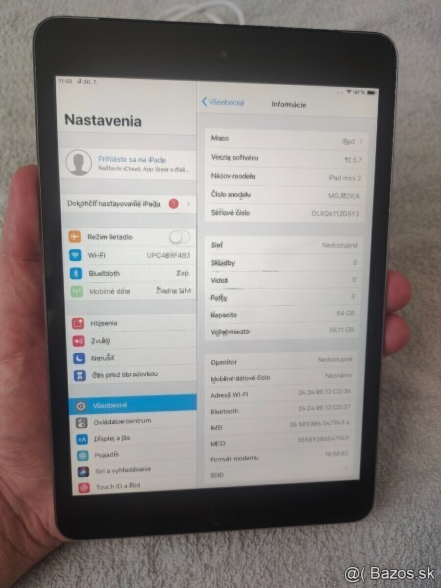 Apple iPad mini 3 64GB, Wi-Fi + Cellular - 10