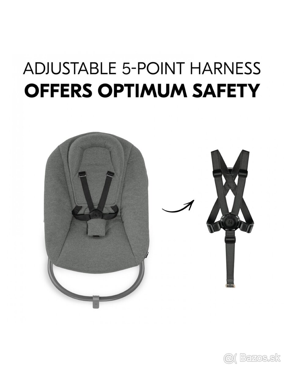 Hauck rastúca stolička BETA s kolieskami Dark Grey - 10