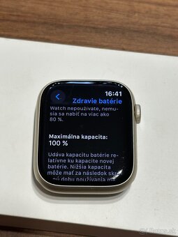 Apple Watch 7 45mm strieborné, batéria 100% - 10