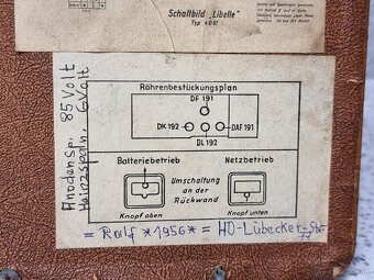Schaltbild Libelle 4D61 RFT 》KABELKOVÉ STAROŽITNÉ RADIO - 10