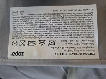 Cestovná postieľka + matrac + plachty - 10