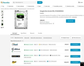 8 TB Seagate Barracuda, Fólia - Záruka - 10