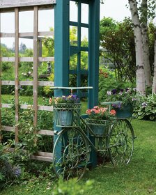 Starý bicykel -  záhradná dekorácia - 10