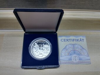 strieborné pam.medaile, vznik ČSR, šlikovského toliar 1519, - 10