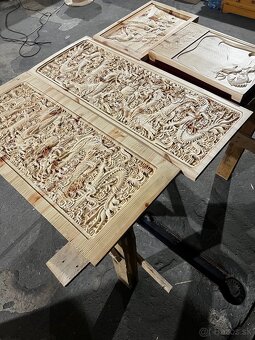 Drevený obraz – Zlatý drak - 10