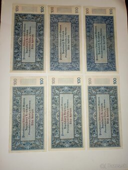 BANKOVKY 100 K, 1940, RŮZNÉ SÉRIE, VŠE NEPERFOROVANÉ - 10