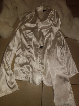 Predám svadobné šaty + 2 vesty - 10