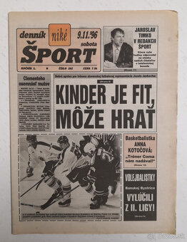 Staré noviny Denník Šport 3 - 10