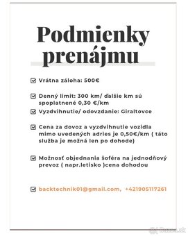 Prenájom 8 miestne vozidlo - 10