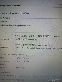 15,6" notebook Fujitsu Lifebook AH530 / 4GB/128GB TOP stav - 10