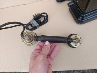 Velmi starý dánský telefon Jydsk, hezký kus - 10