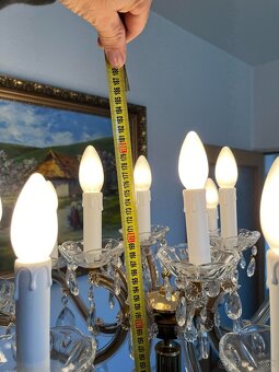 Stojaca lampa - mosadz, krištáľ - 10