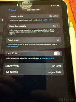 Predám tablet iPAD Air 11 M2 128GB WIFI + dotykové pero - 10