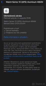 Apple Watch 10 46mm GPS Silver - nové, rok záruka - 10