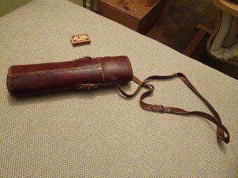 Predám kožené RUČNE ŠITÉ púzdro na puškohľad - 10