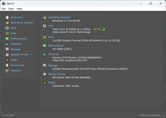 HP EliteBook 830 G5 /i5-8350u/16GB RAM/Touch IPS/256GB SSD - 10