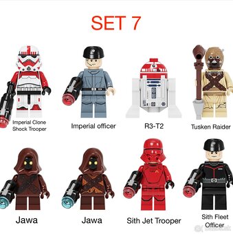 Rôzne figúrky Star Wars 1 (8ks) - typ lego - nové - 10