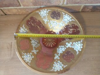 borské sklo, hutné sklo, zlatá zuzana ružová - 10