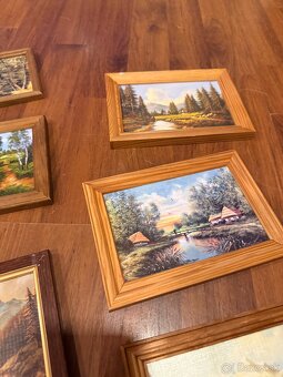 9 obrazov v drevených rámoch - 10