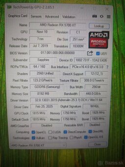 Herný a pracovný PC- Ryzen 5 3600, RX 5700 XT, 32GB RAM DDR4 - 10