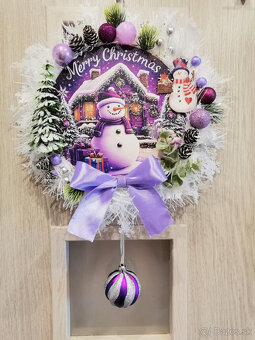 Vianočné a zimné venčeky na dvere. - 10