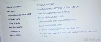 Acer Aspire / Celeron 2955U / 4GB RAM / 120GB SSD / 15.6" - 10