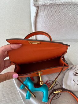 Hermes kelly mini kabelka oranžová - 10