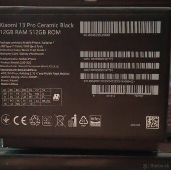 Xiaomi 13 PRO// 12GB RAM 512ROM - 10