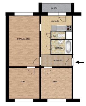 3-izbový byt s balkónom, centrum, Rožňava - 10