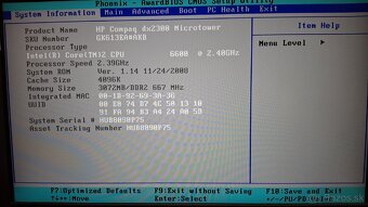 HP Compaq, core2 2,4ghz; 3gb; 120gb - 10