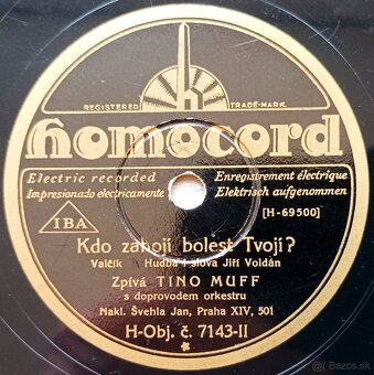 C. a K. polní maršálek, Cikánka - šelakové gramodesky 78 ot. - 10