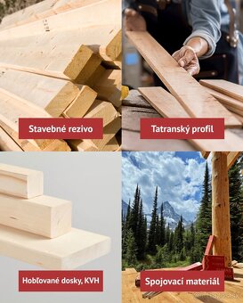 OSB dosky, stavebné rezivo, tatransky profil, KVH - 10