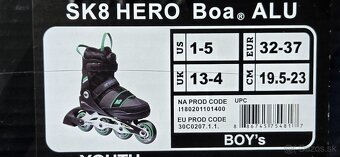 Detské kolieskové korčule K2 SK8 Hero Boa ALU - 10