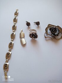 Set strieborných šperkov z motívom ruže - 10
