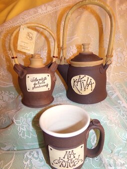 MIX KERAMIKA, HRNČEKY, ŠÁLKY, KANVIČKA, SVIETNIKY - 10