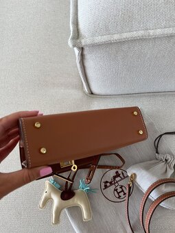 Hermes kelly mini kabelka hnedá - 10