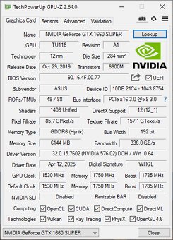 AMD Ryzen 7 1800X / GTX 1660 Super 6GB/ 16GB DDR4/ 768GB SSD - 10