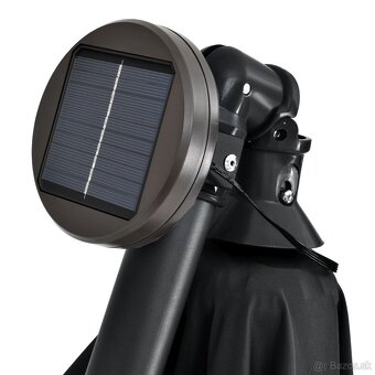 LED slnečník 3 m a 3,5 m šedá a krémová závažia a kryt - 10