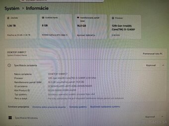 Herný počítač i5-12400F / RTX 3060 Ti / 16GB / 500GB SSD - 10