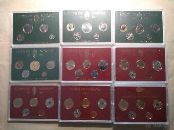 Švédske a Nórske sady mincí - 10