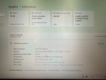 Notebook HP EliteBook 8460p i5-2520M/8GB RAM/120GB SSD - 10