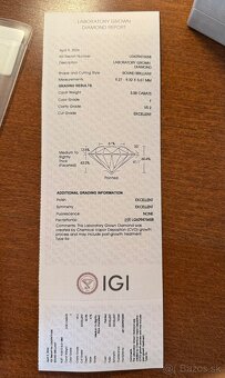 Prsten z 14 kt. bieleho zlata s 3ct lab grown diamantom - 10